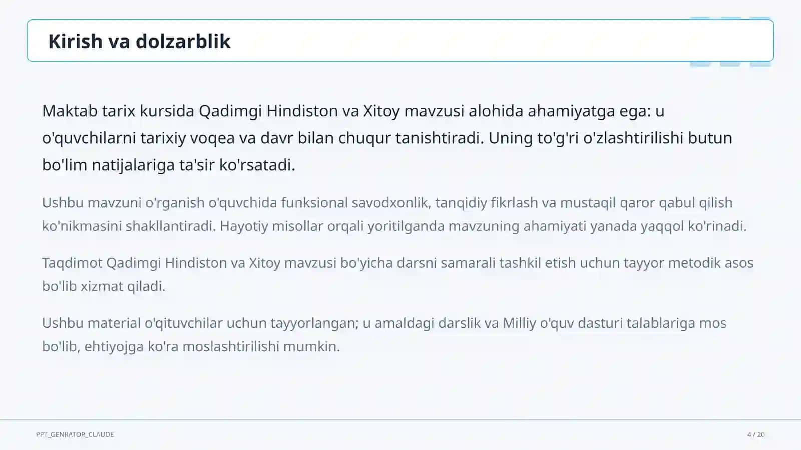 Qadimgi Hindiston va Xitoy (6-sinf) 4