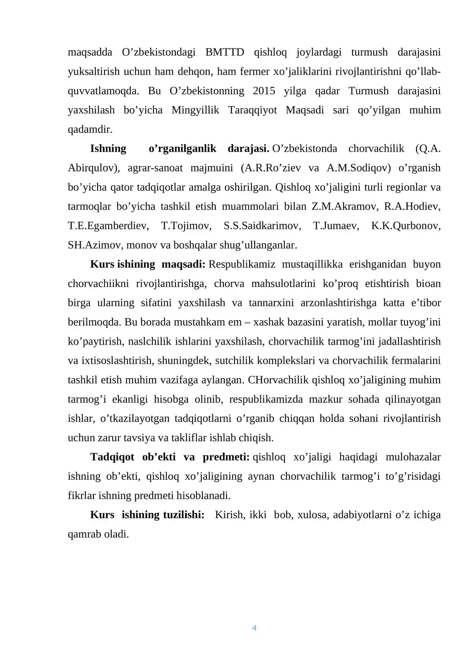 QUYI AMUDARYO IQTISODIY GEOGRFIK RAYONINING CHORVACHILIGI 4