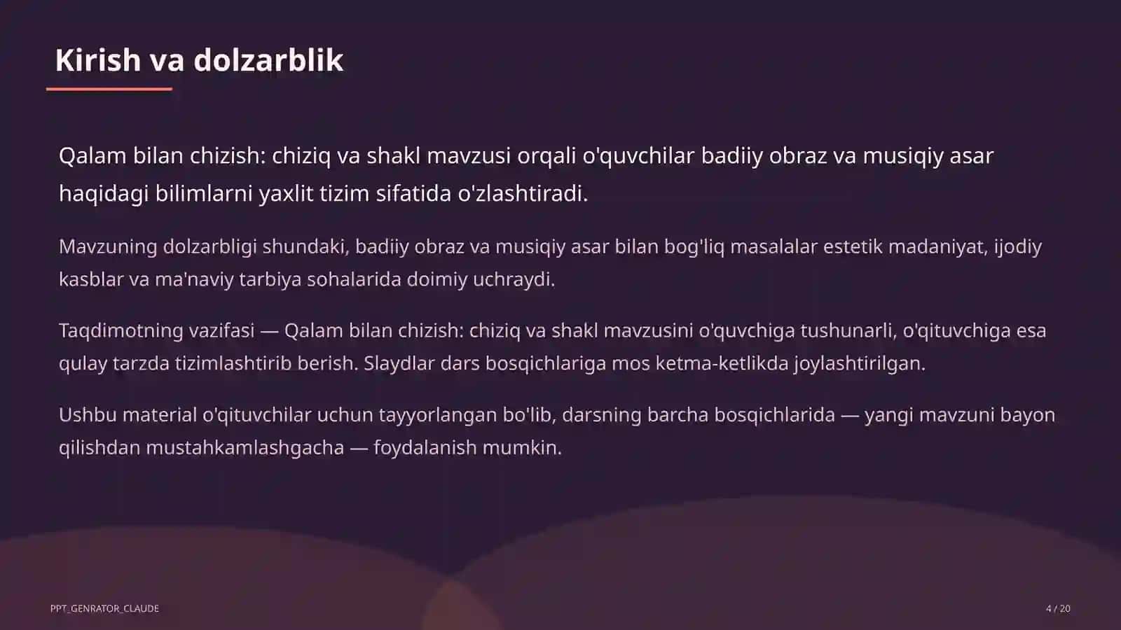 Qalam bilan chizish: chiziq va shakl (1-sinf) 4