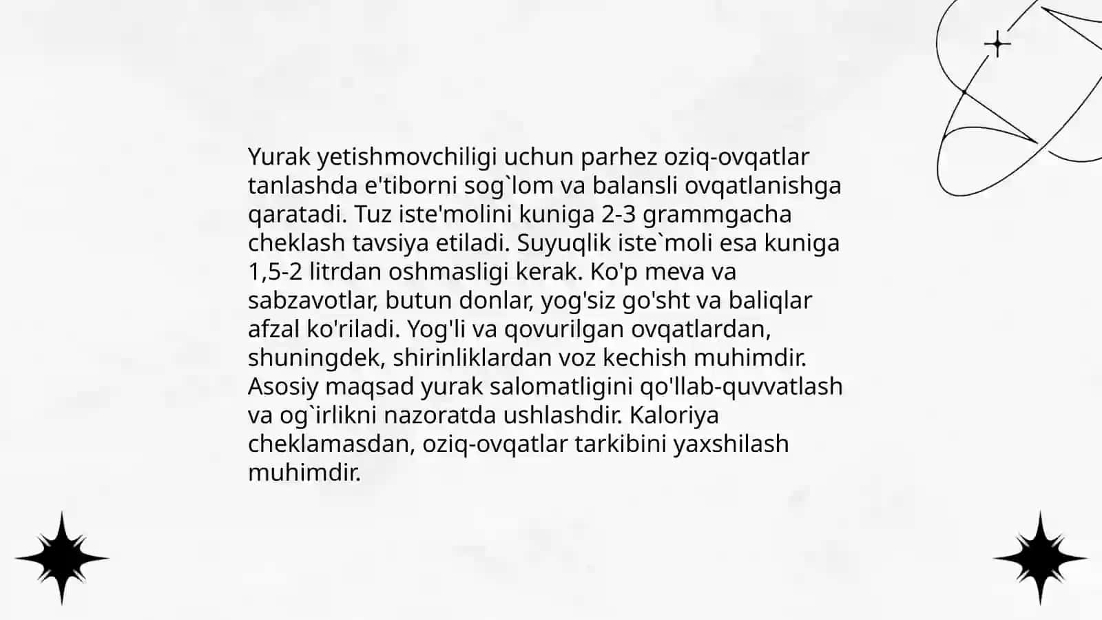 Yurak qon-tomir tizimi kasalliklari taomnoma 4