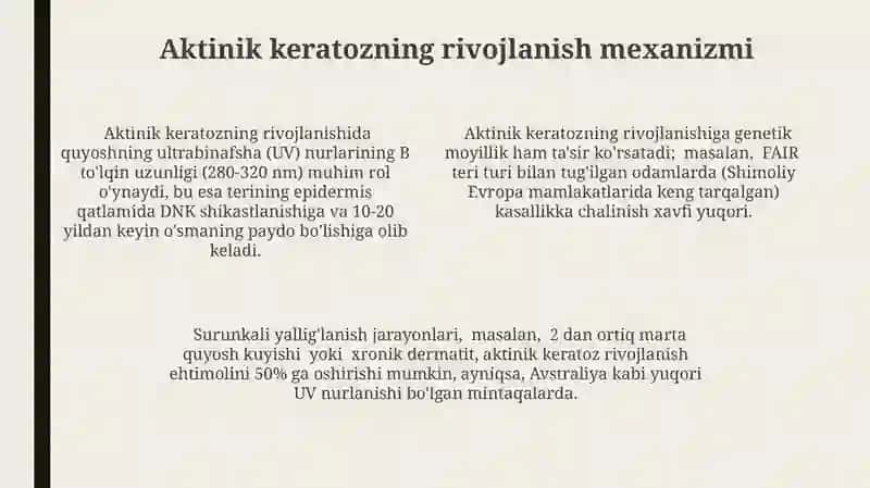 Ekfoliativ, Aktinik, Meteorologik va Bezli dermatozlar 4