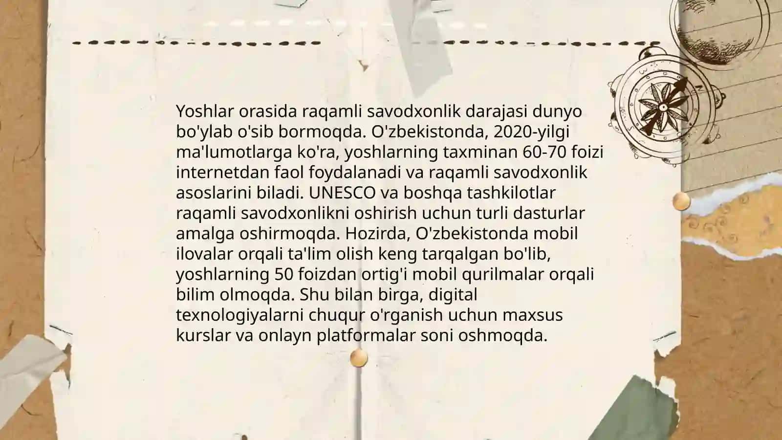 Yoshlar talim-tarbiyasida zamonaviy axborot texnalogiyalarning o’rni va ahamiyati 4