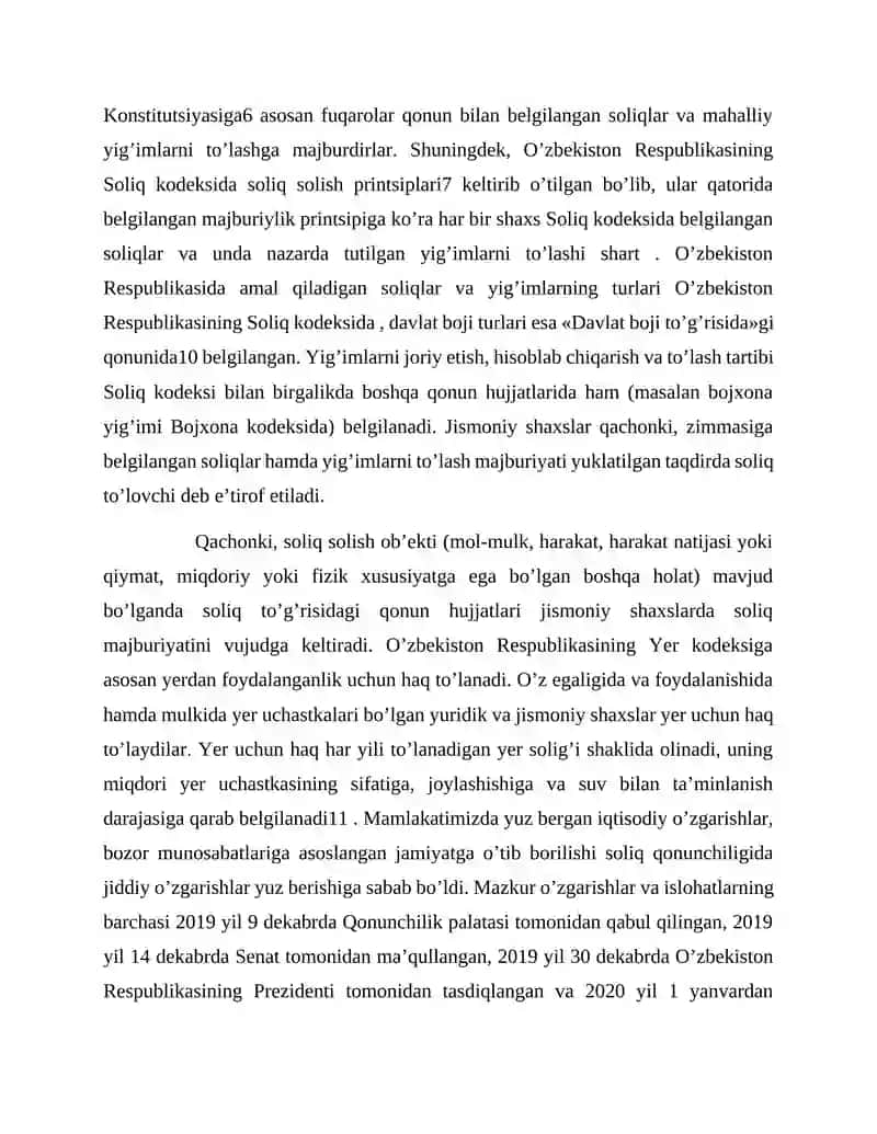 Soliq idoralarida soliqlar va majburiy toʼlovlar hisobining yuritilishi 4