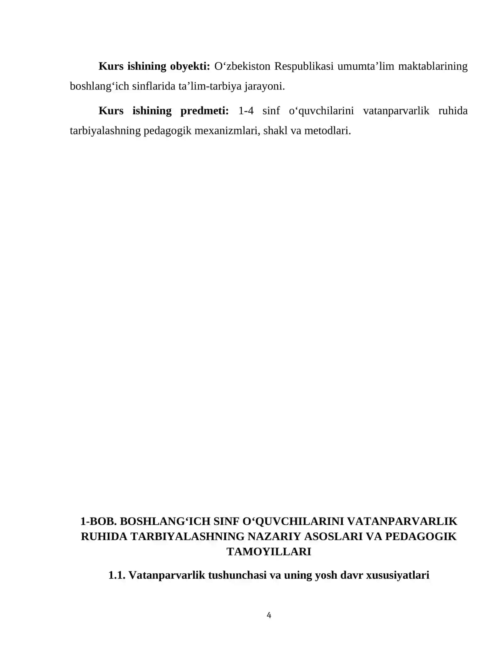 1-4 SINF OʻQUVCHILARINI VATANPARVARLIK RUHIDA TARBIYALASH 4