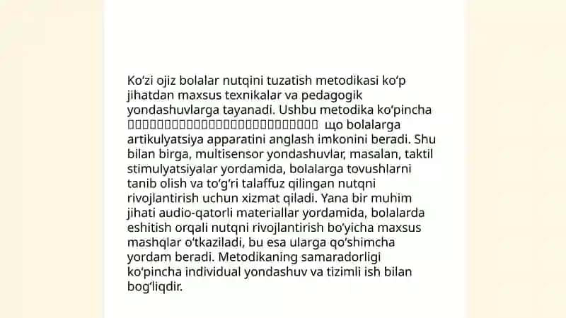 Koʻzi ojiz bolalar bilan olib boriladigan logopedik ishlar 4