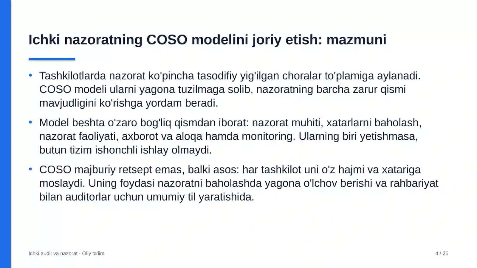 mashinasozlik korxonalarida ichki nazoratning coso modelini joriy etish 4791 4