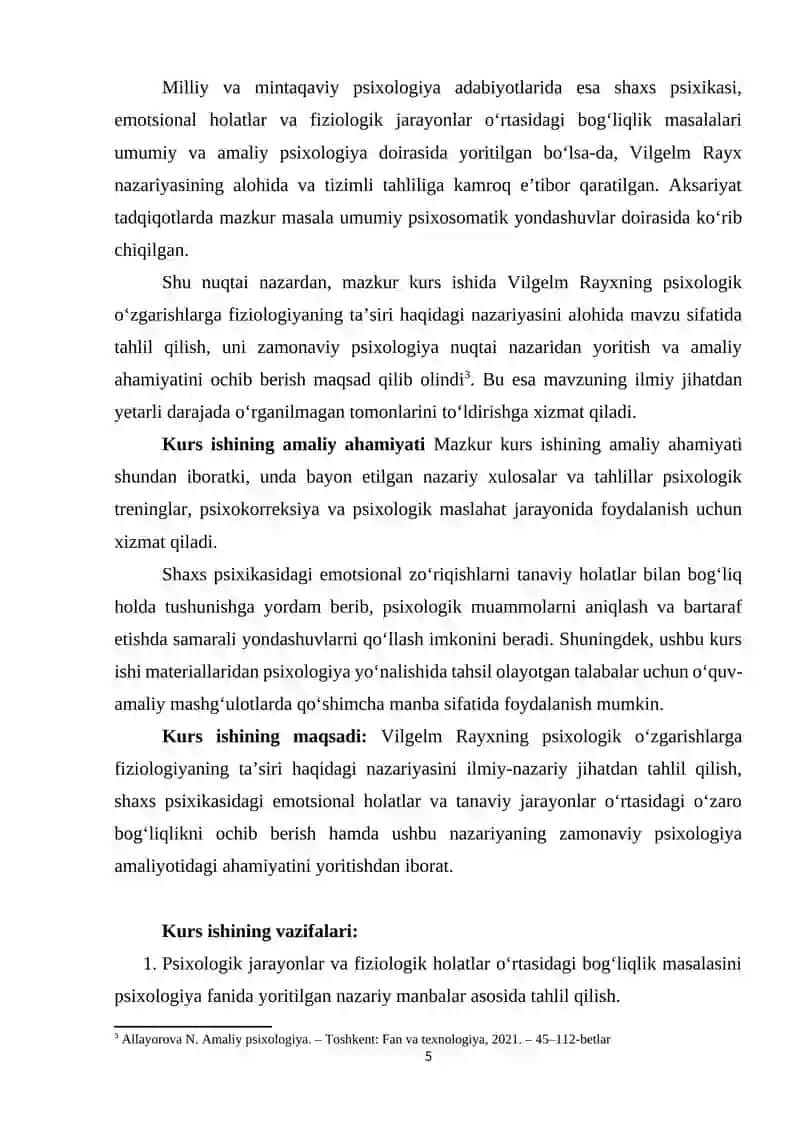 VILGELM RAYXNING PSIXOLOGIK O‘ZGARISHLARGA FIZIOLOGIYANING TA’SIRI NAZARIYASI 4