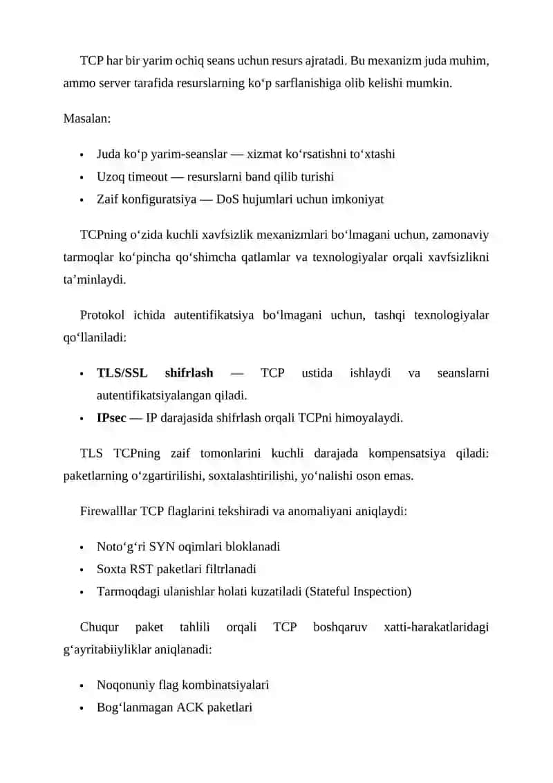 TCP protokolida hujum usullari 4