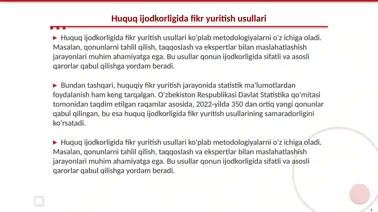 Huquq ijodkorligi 4