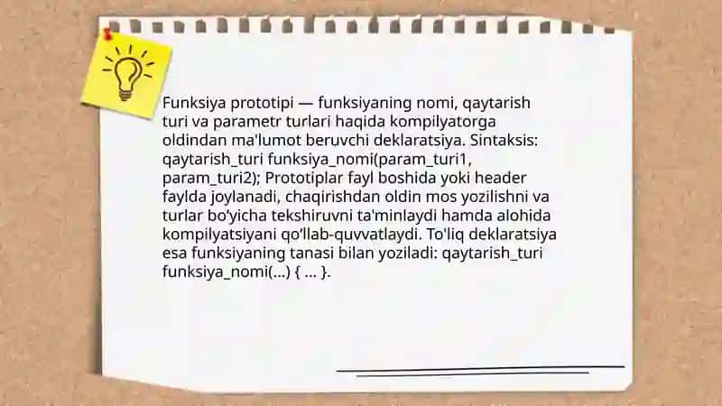 C dasturlash tilida funksiyalar 4