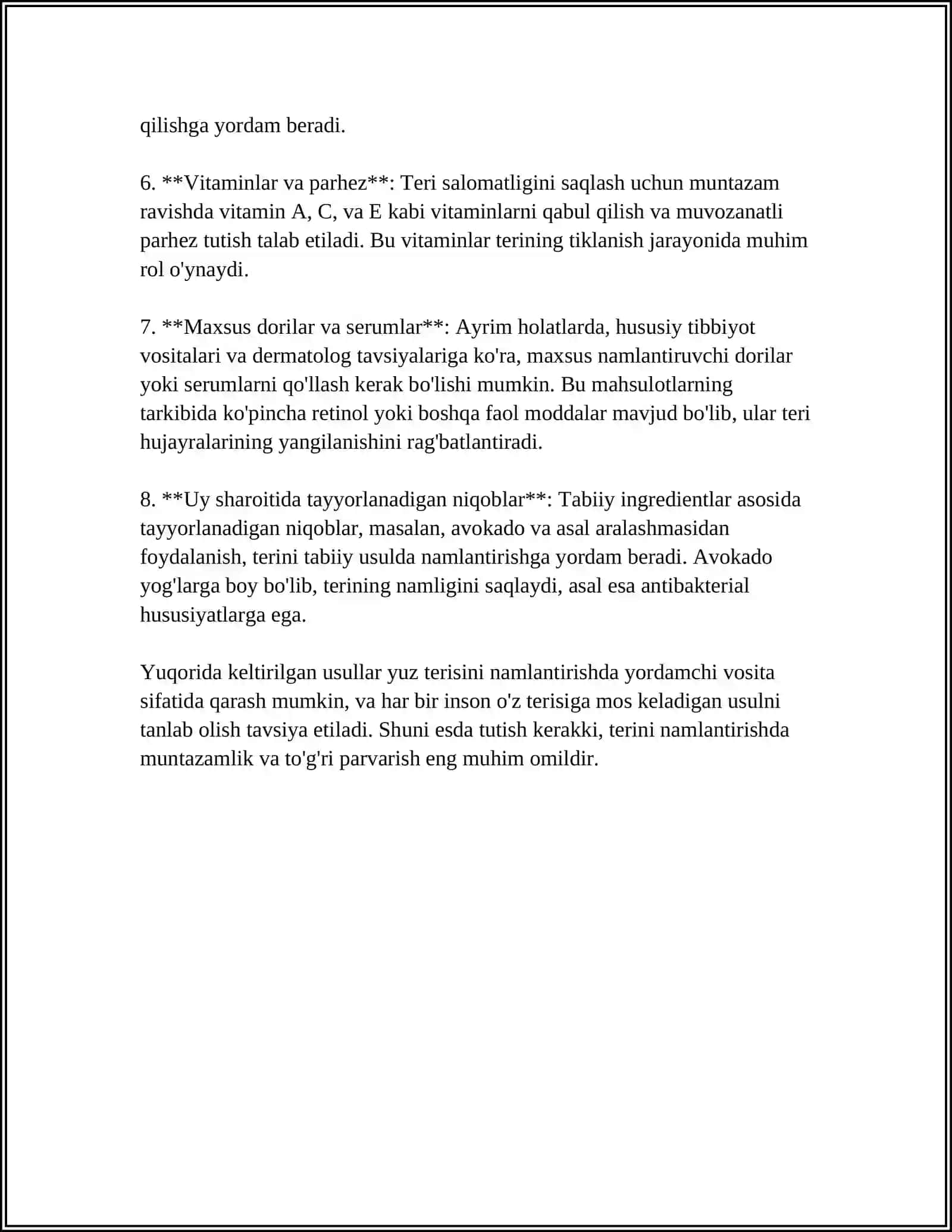 YUZ SUYAKLARI 4