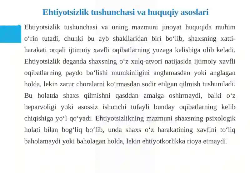 Ehtiyotsizliktushunchasi va turlari 4