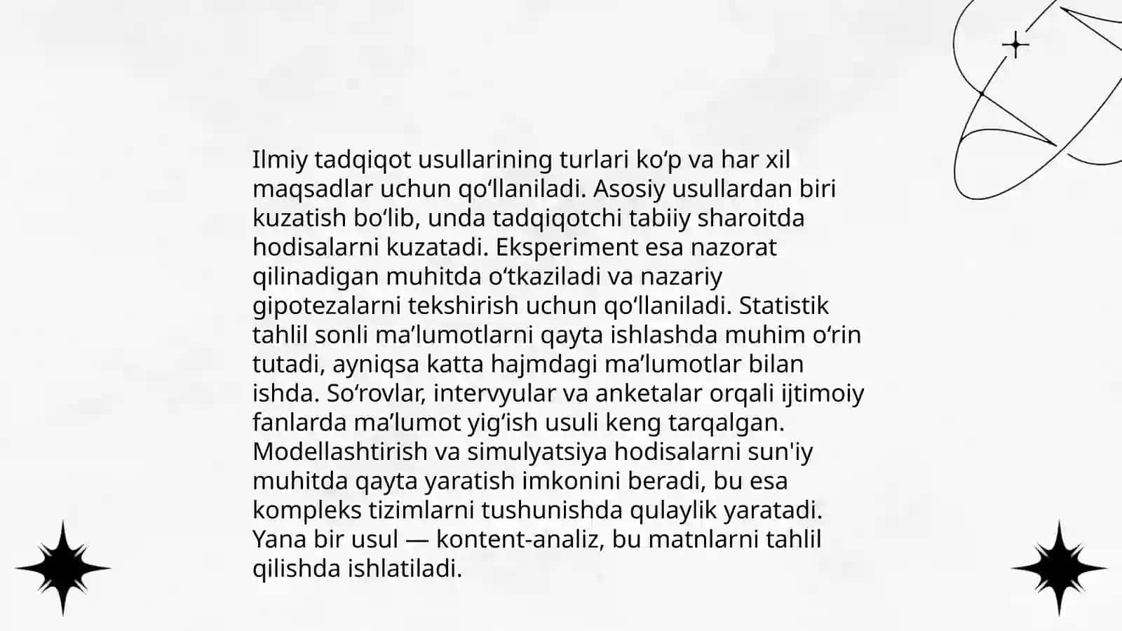 ILMIY TADQIQOT USULLARI VA ULARNI KLASSIFIKATSIYALASH 4