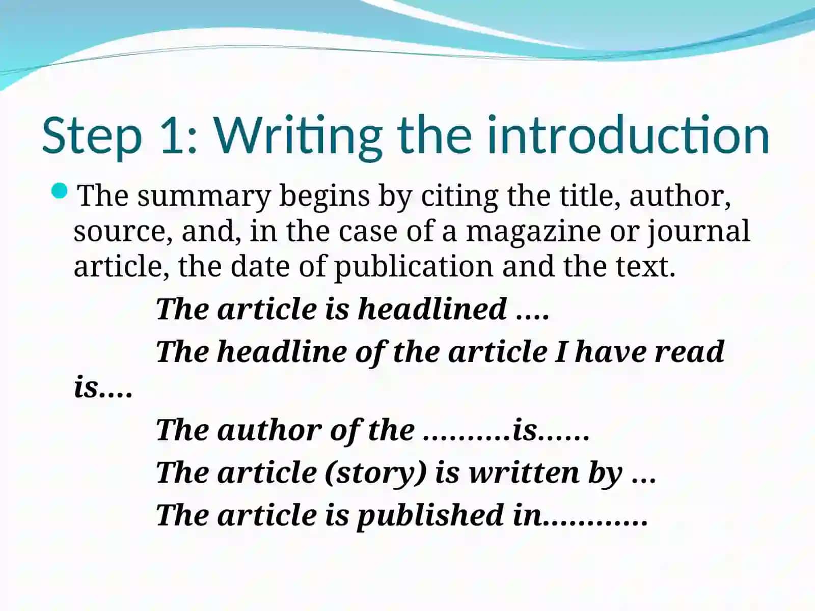 Reading for general understanding 4
