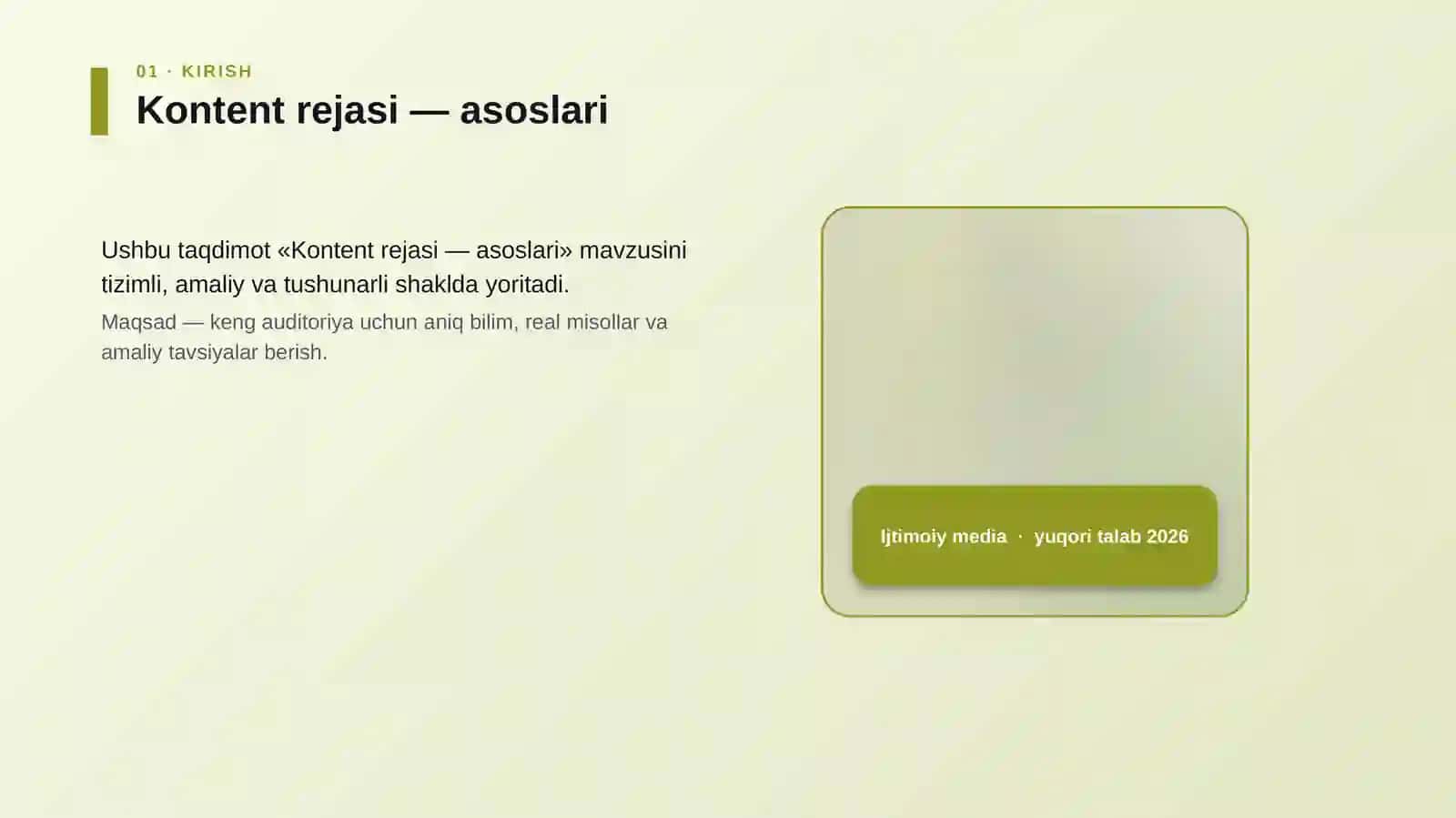 Kontent rejasi — asoslari 4