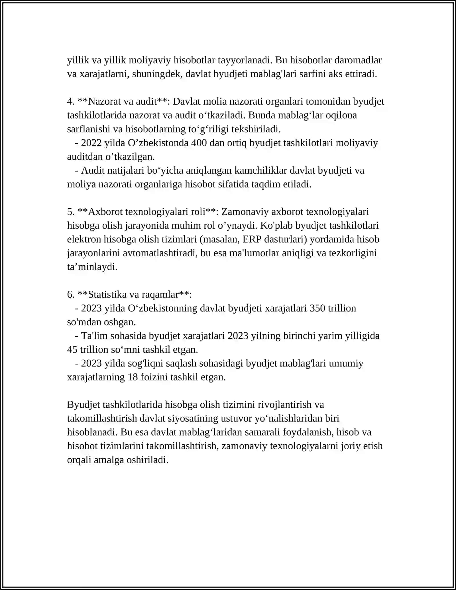 BUDJET TASHKILOTLARDA HARAJATLARNI HISOBGA OLISH XUSUSIYATLARI 4