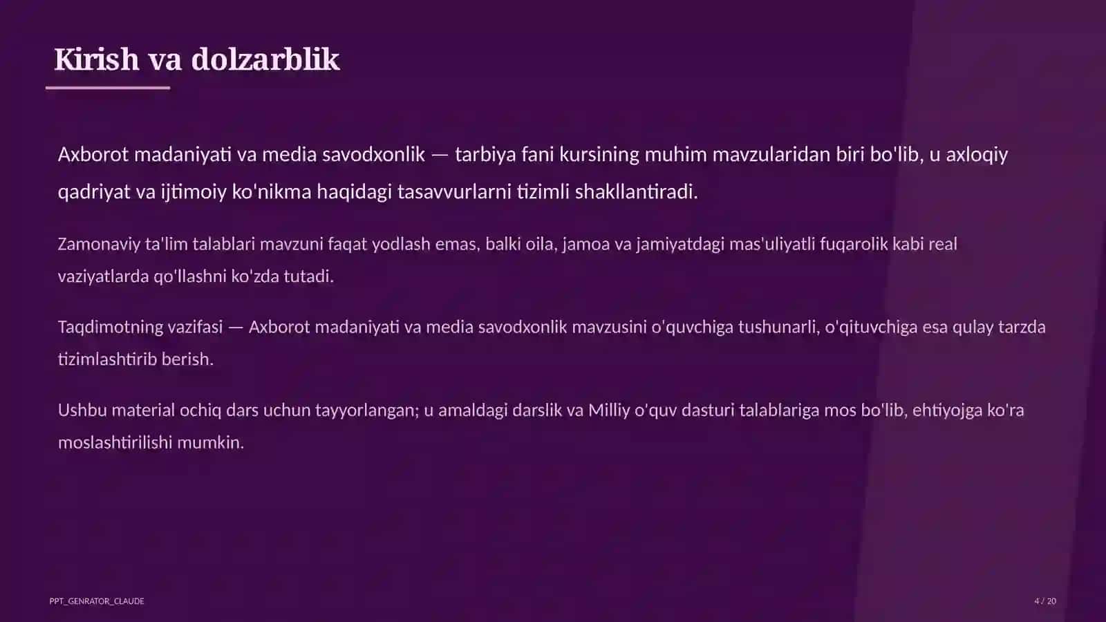 Axborot madaniyati va media savodxonlik (9-sinf) 4