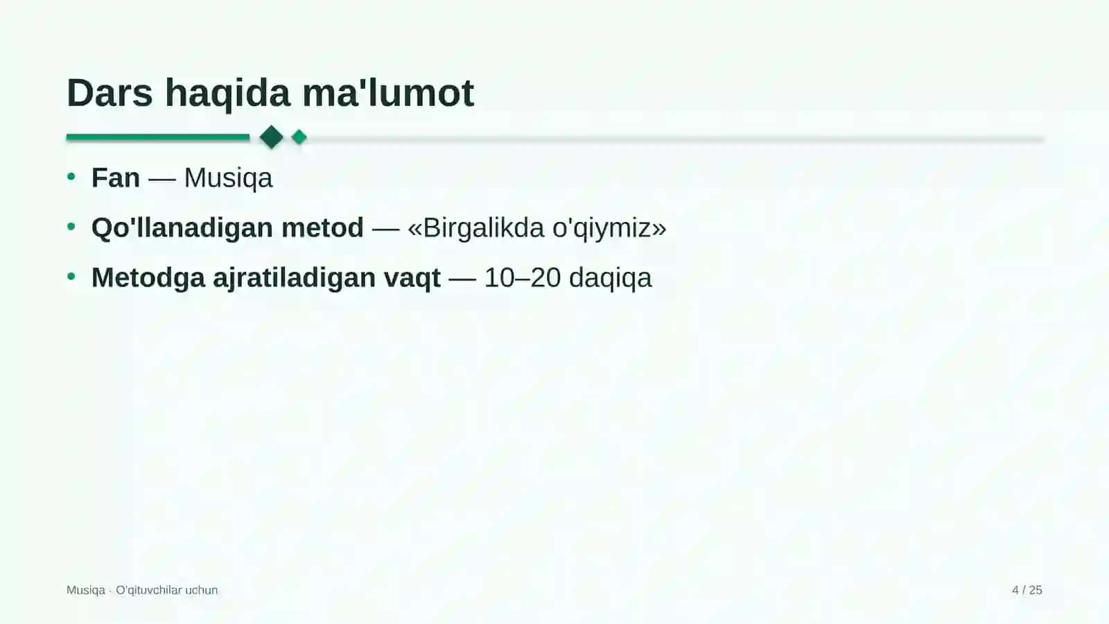 musiqa darslarida birgalikda o'qiymiz metodidan foydalanish 9786 4