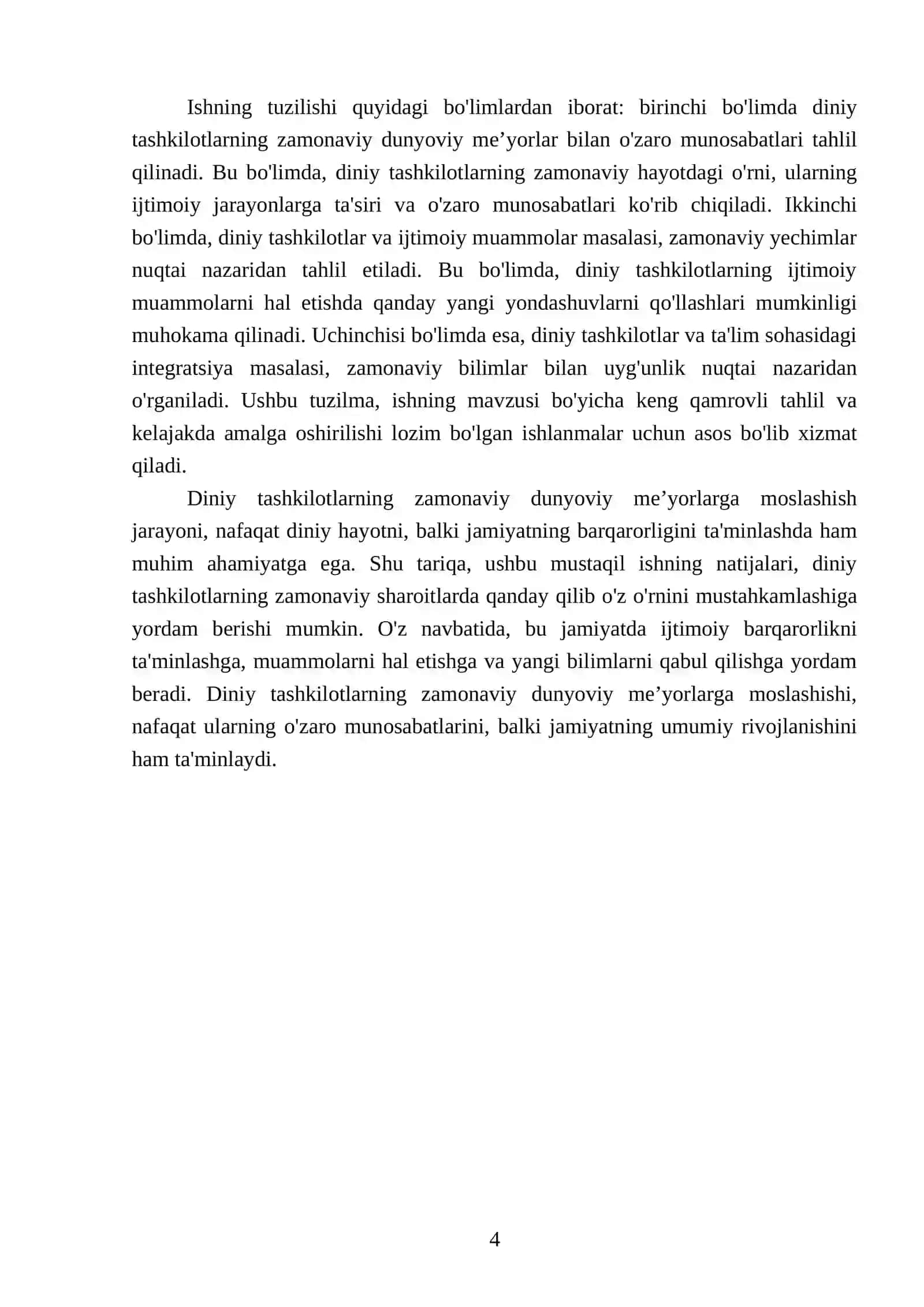 Diniy tashkilotlarning zamonaviy dunyoviy meʼyorlarga moslashishining ahamiyati 4