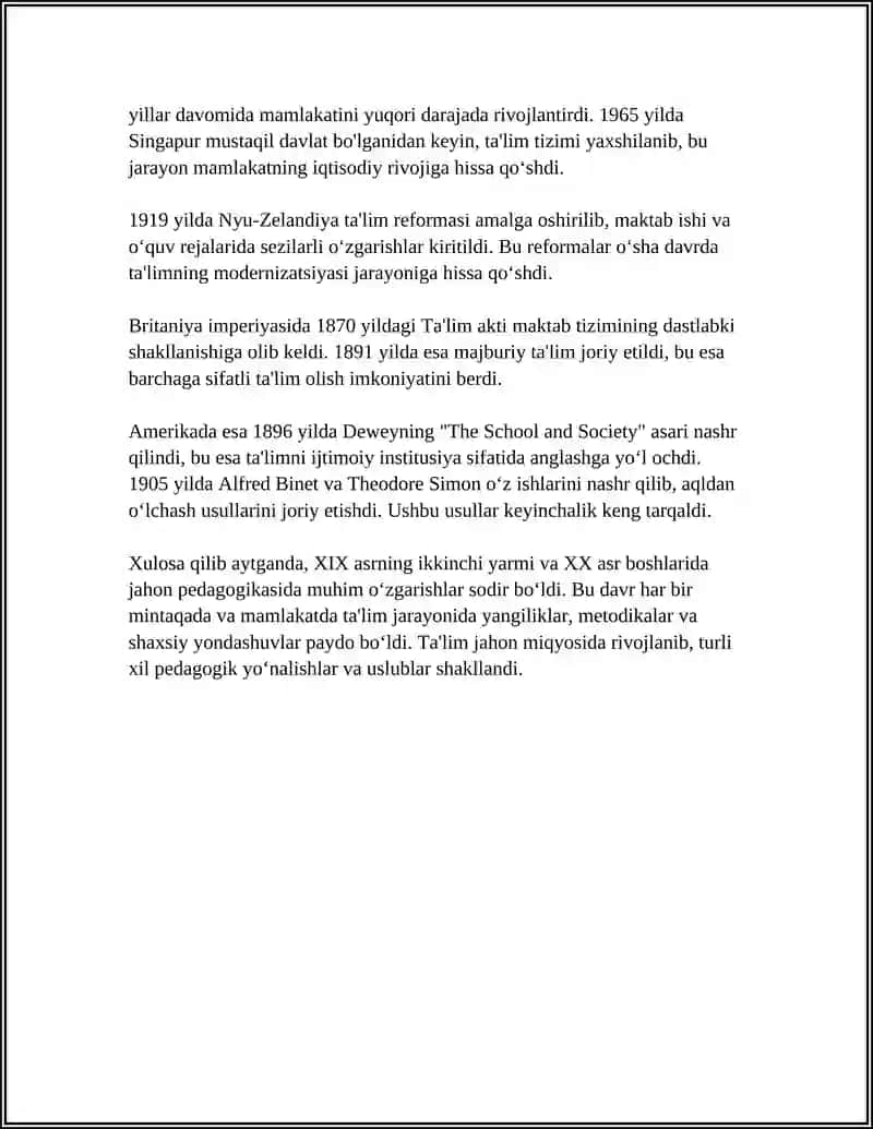 XIX ASRNING 2- YARMI - XX ASRDA JAHON PEDAGOGIKA FANING RIVOJI K.D.USHINSKIYNING PEDAGOGIK MEROSI 4