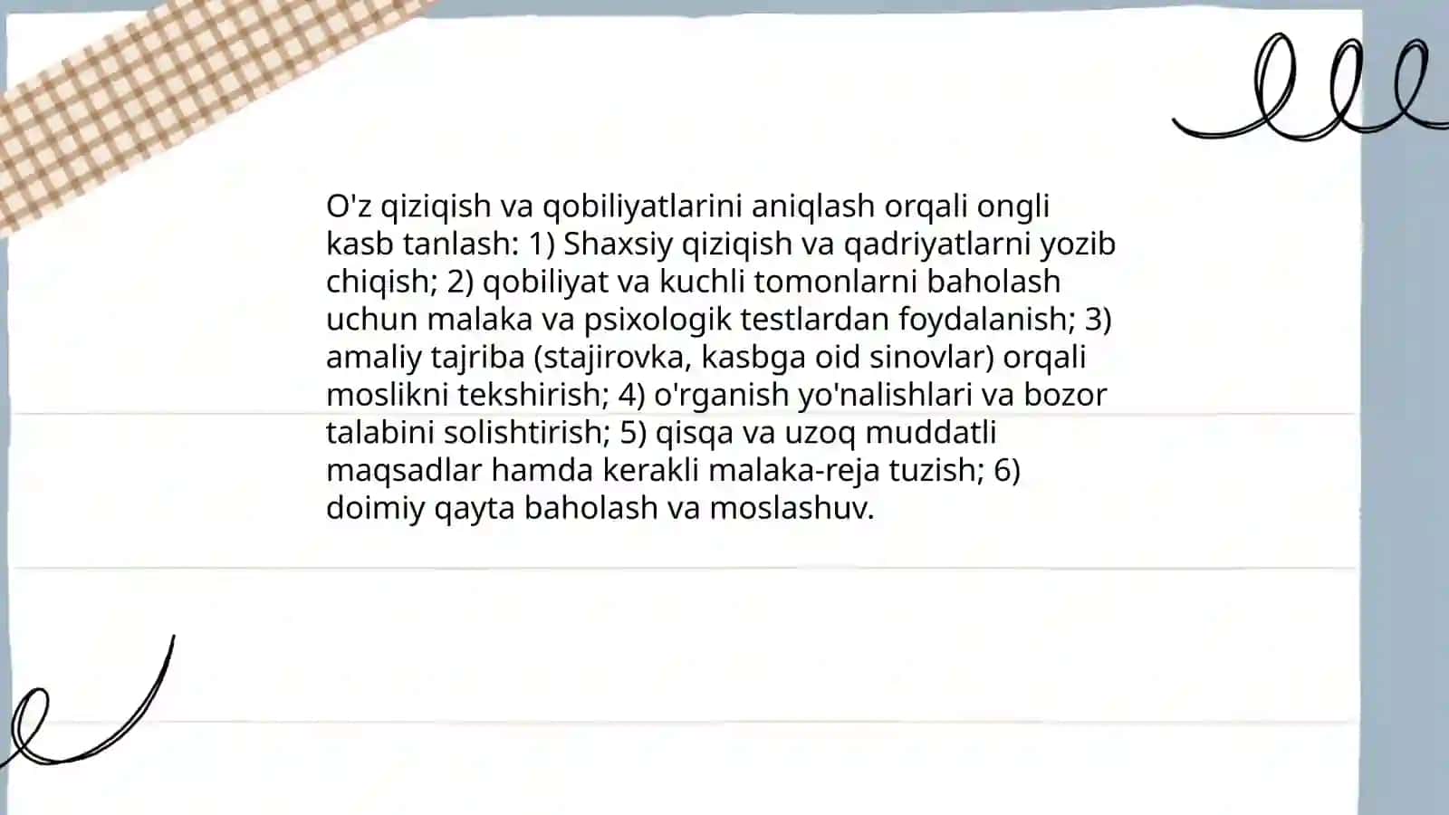 Kasb tanlashda onglilik va mustaqillik 4
