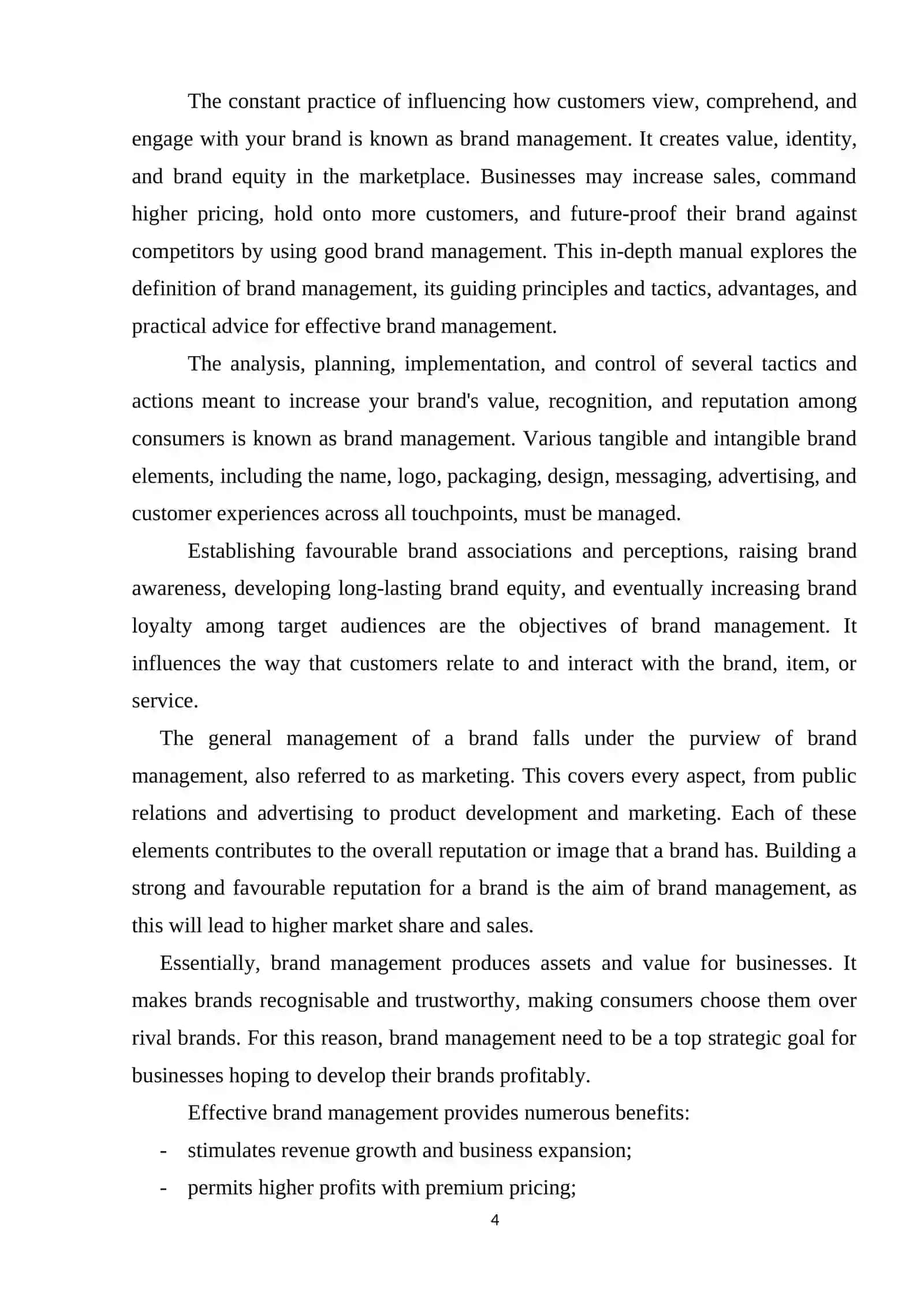 BRAND MANAGEMENT AND PROSPECTS OF ENHANCING BUSINESS PRESTIGE 4