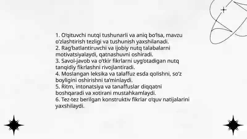Boshlang‘ich sinflarda o‘qituvchi nutqi 4
