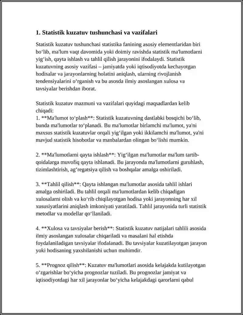 STATISTIK KUZATISHNING TASHKILIY SHAKLLARI VA TURLARI 4