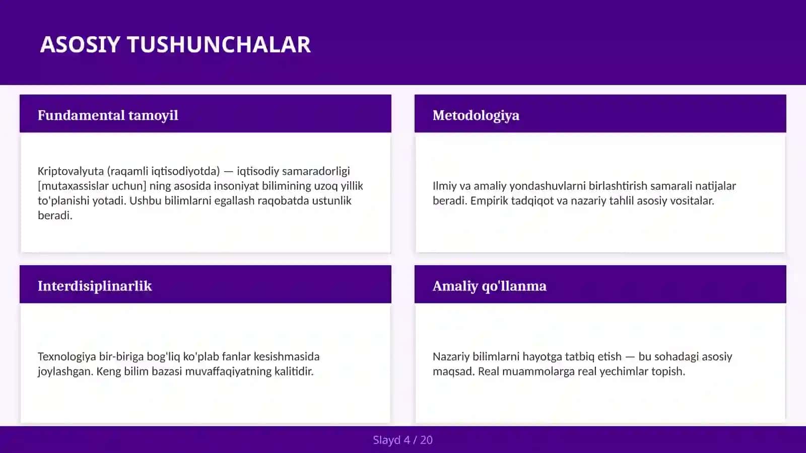 KRIPTOVALYUTA (RAQAMLI IQTISODIYOTDA) — IQTISODIY SAMARADORLIGI [MUTAXASSISLAR UCHUN] 4