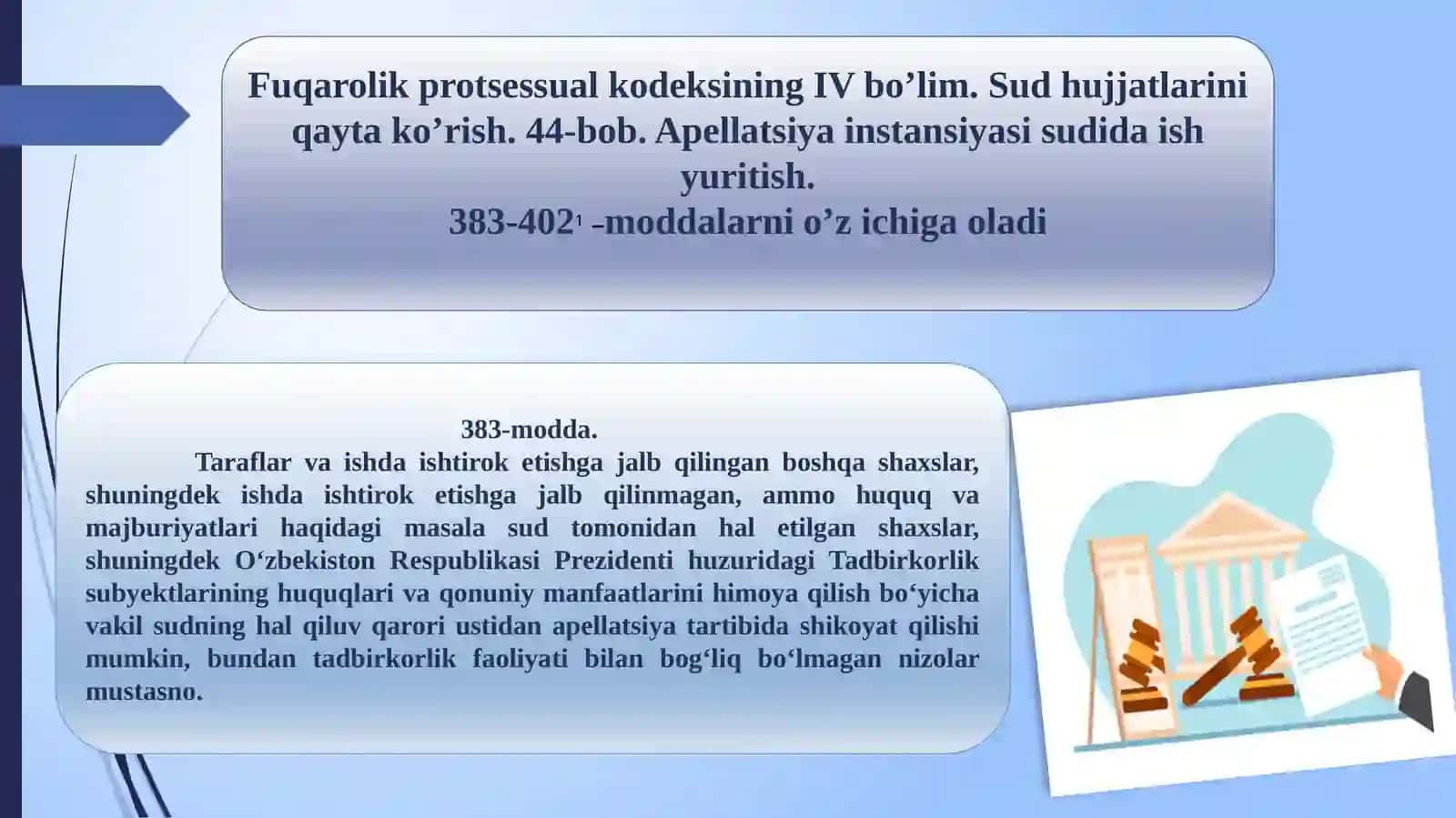 Apellatsiyat tartibi dako'riladigan ishlar 4