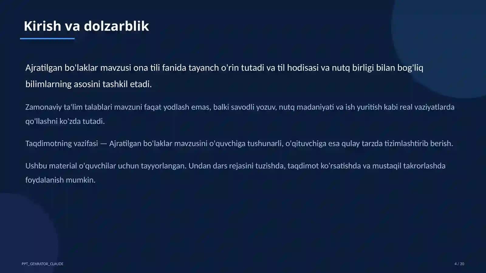 Ajratilgan bo'laklar (8-sinf) 4