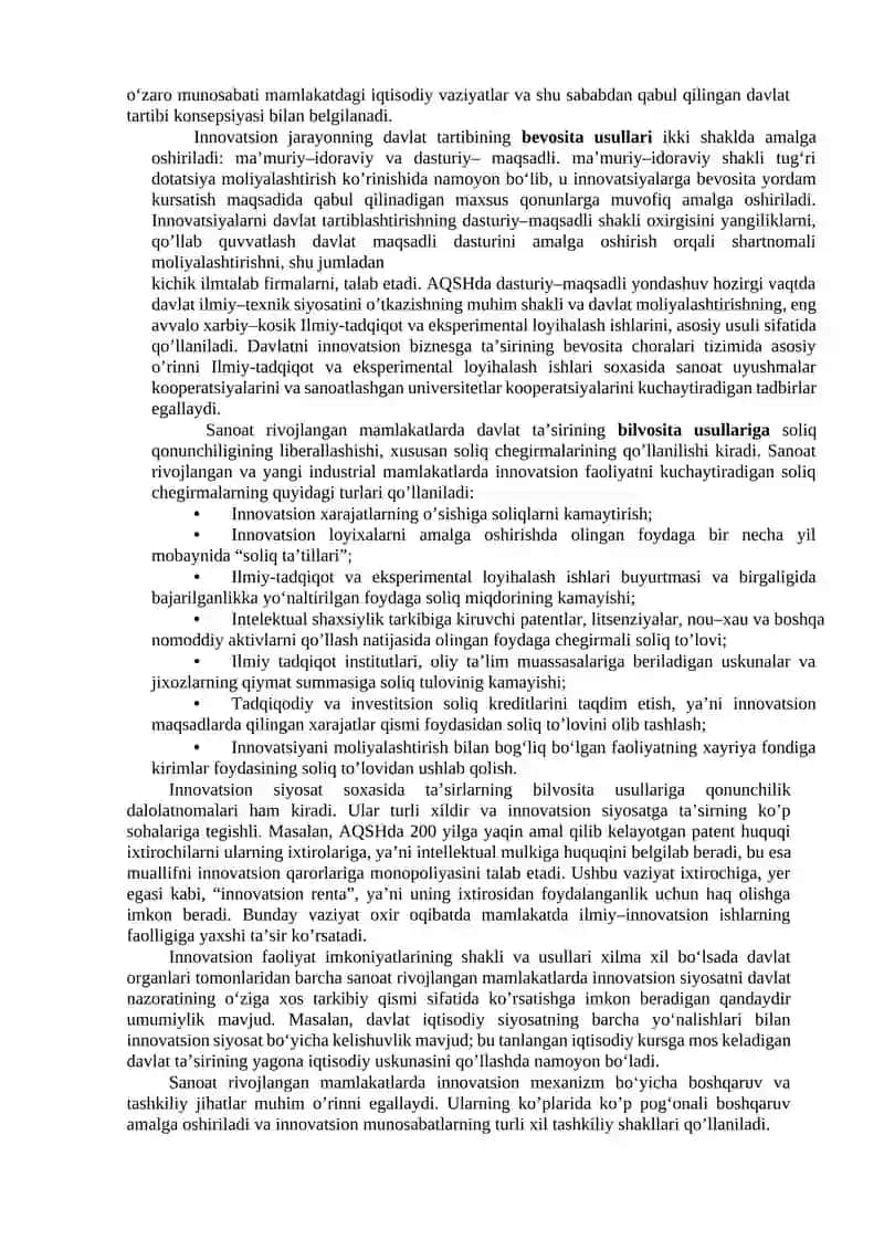 16-Mavzu. Innovatsion iqtisodiyotni rivojlantirishda xorijiy tajribalardan foydalanish 4