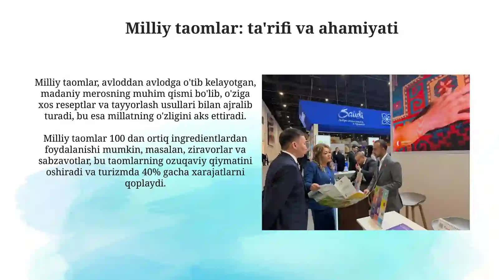 Turizm agentligi va Oʻzbekistondagi Milliy taomlarbilankollaboratsiyasi 4