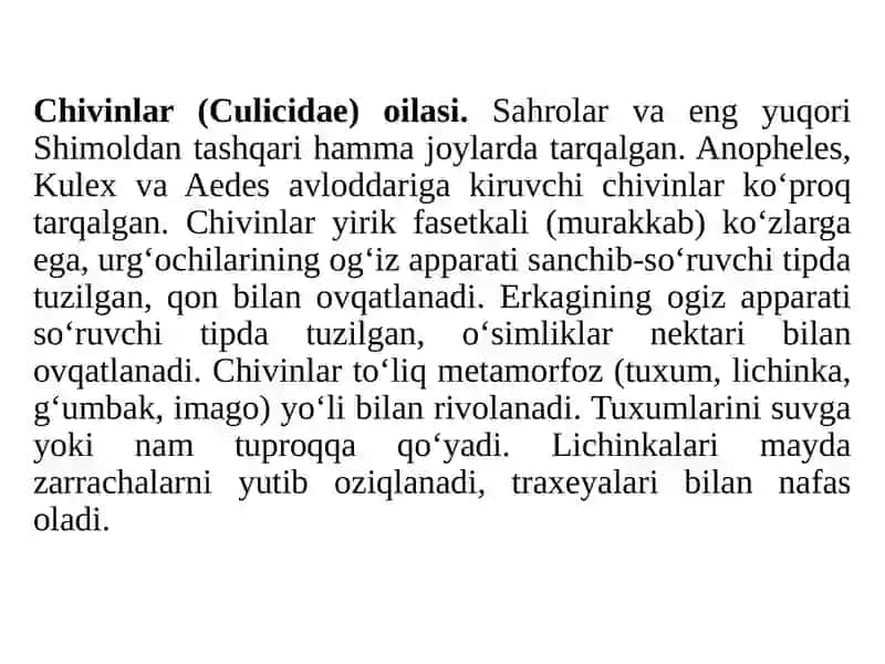 Odamlarda parazitlik qiluvchi hasharotlar (uy pashshasi, se-se pashshasi va so'nalar) 4