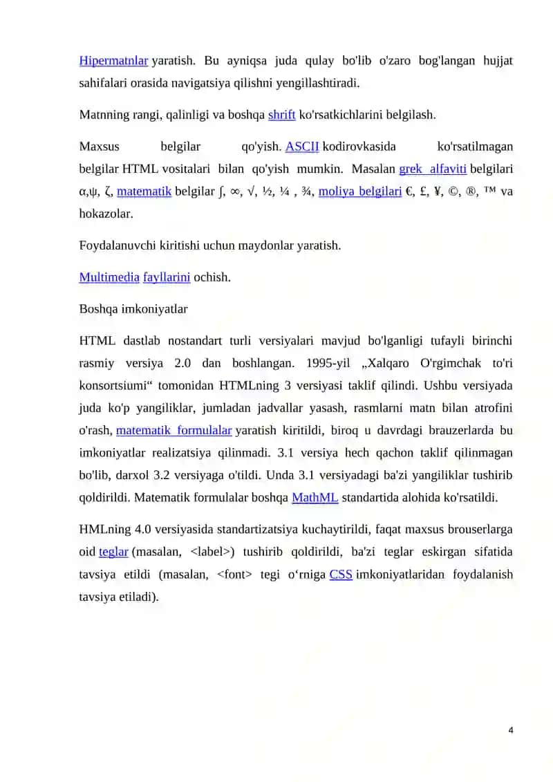 HTML tilida FAKULTET web sahifasini yaratish 4