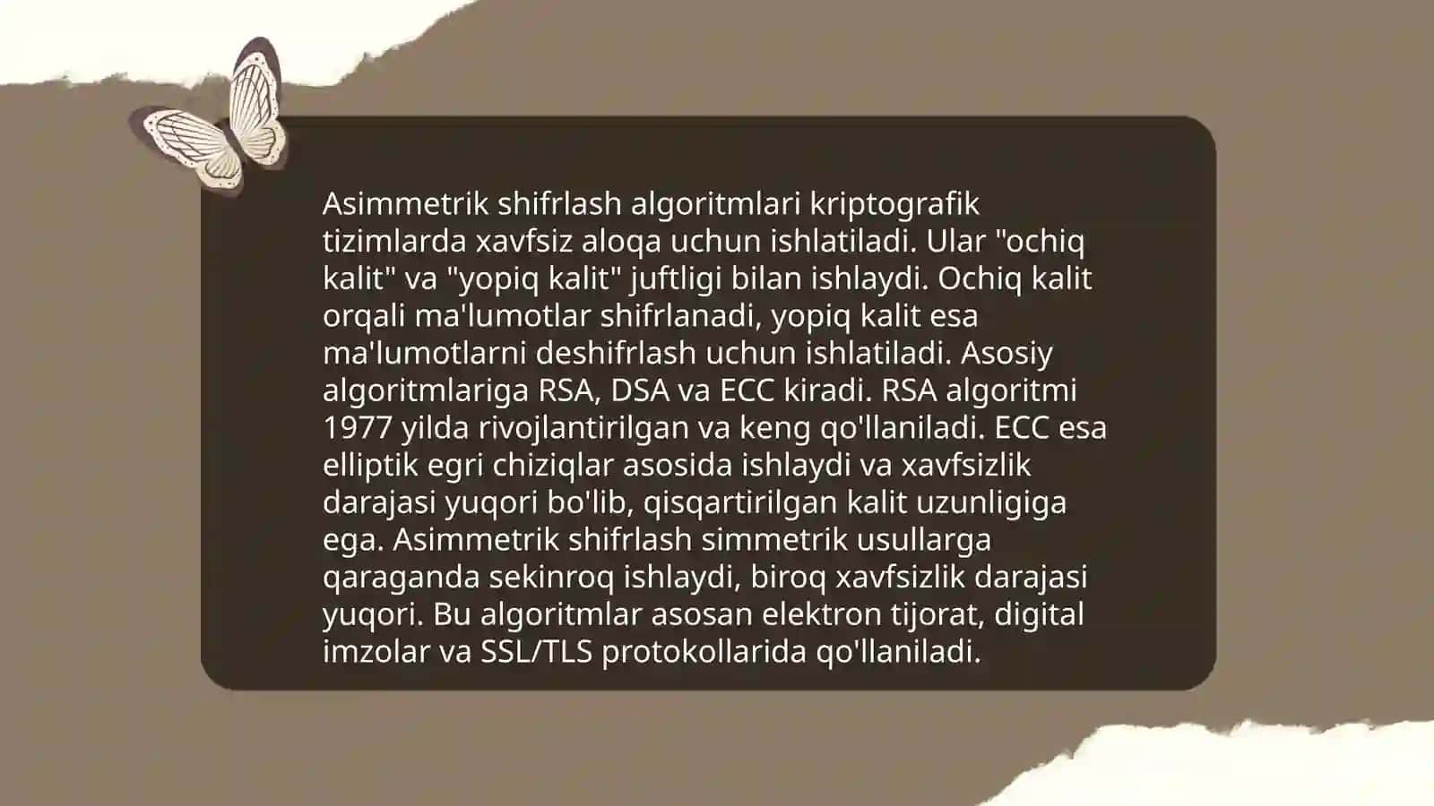 Ochiq kalitli kriptotizimlar 4