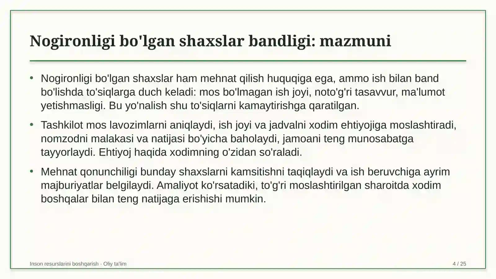 Kichik gidroelektr stansiyalarida nogironligi bo'lgan shaxslarni ish bilan ta'minlash 4