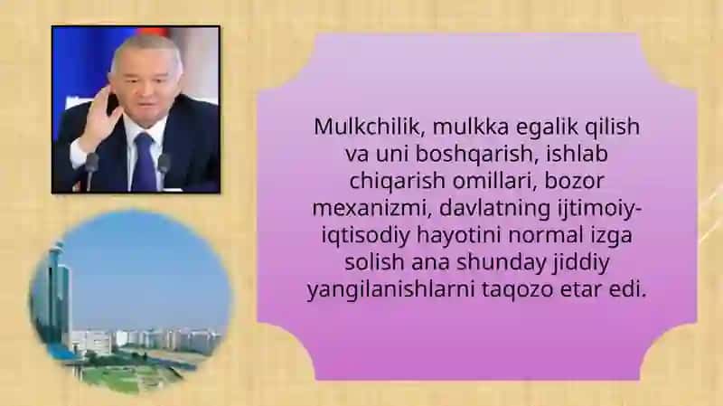 O’zbekiston tanlagan mustaqil rivojlanish yo’li va uning ahamiyati 4
