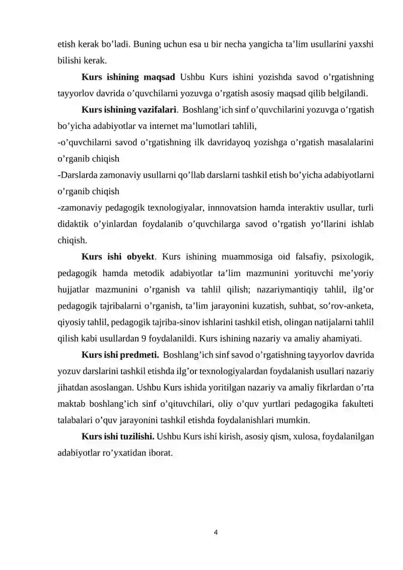 SAVOD O‘RGATISH DAVRIDA O‘QISH VA YOZUV FAOLIYATINING BOG‘LIQLIGI 4