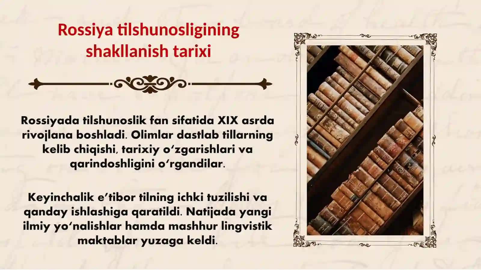 "Rossiya tilshunoslik maktablari" mavzusida tayyor slayd 4