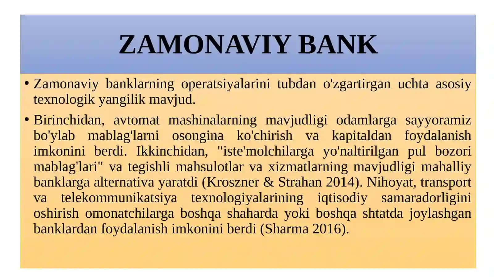 BANK FAOLIYATINING TURLARI 4