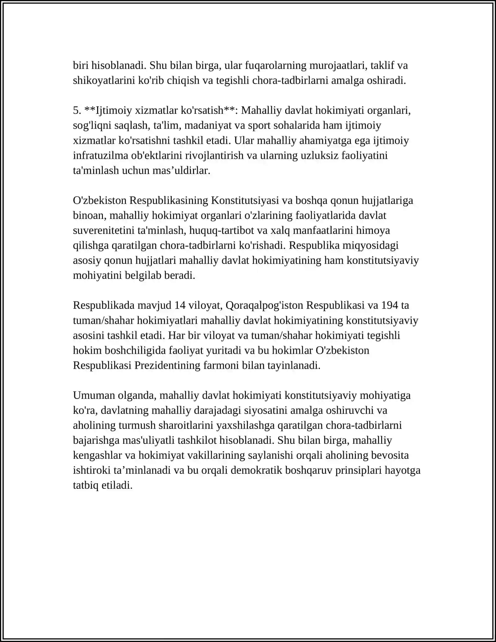 O'ZBEKISTONDA MAHALLIY DAVLAT HOKIMIYATINING KONSTITUTSIYAVIY ASOSLARI 4