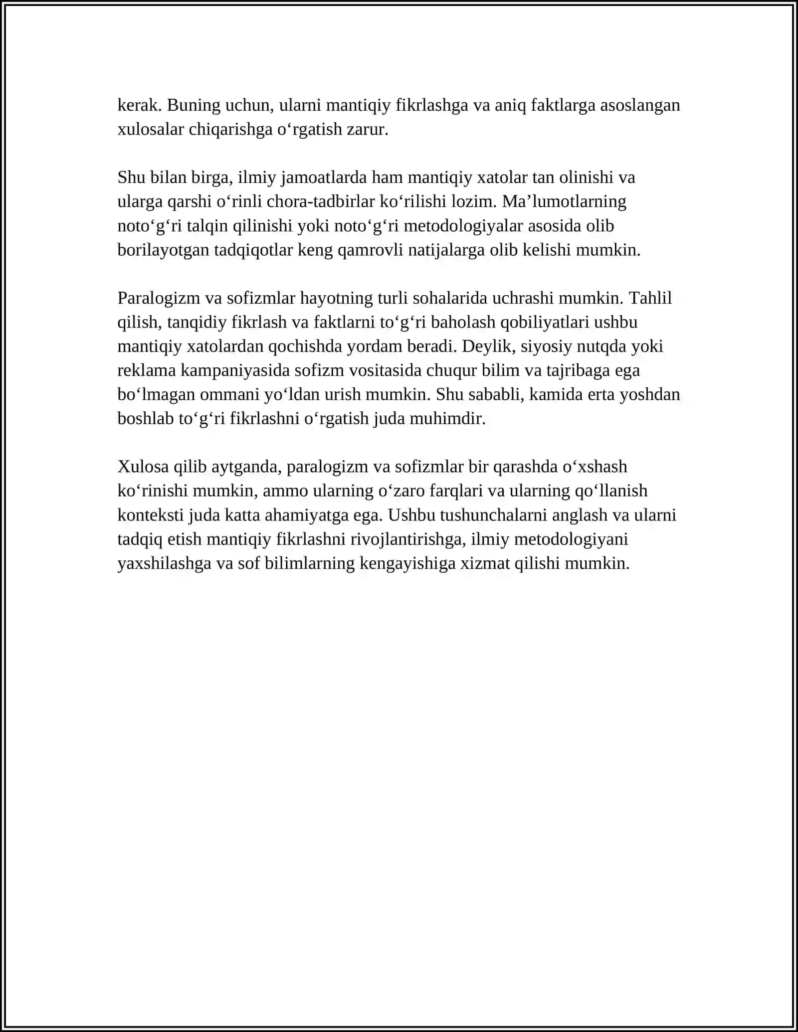 PARALOGIZM VA SOFIZMLAR 4
