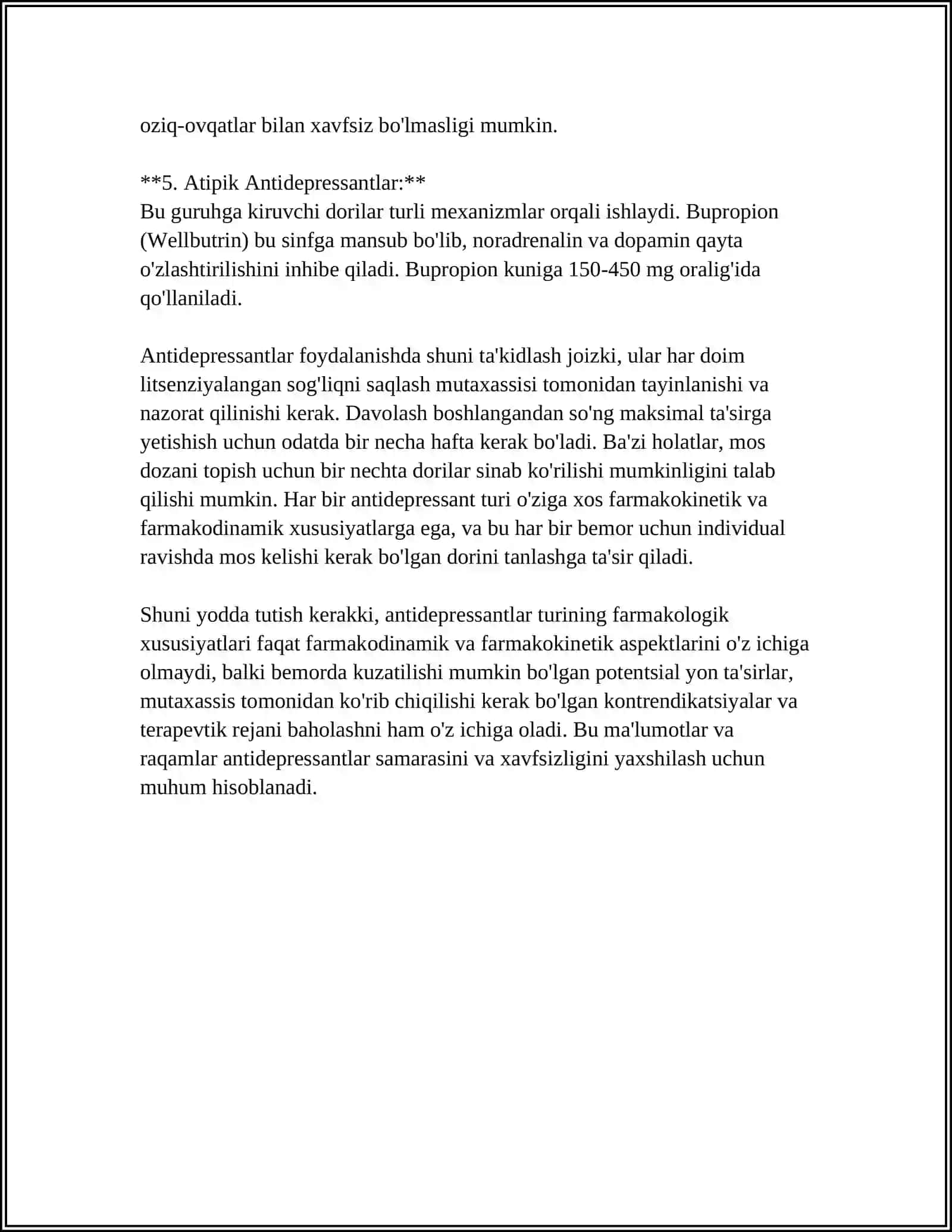 PSIXOTROP DORI VOSITALARINING KLINIK FARMAKOLOGIYASI 4