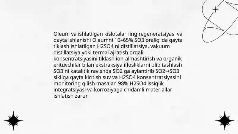 Sulfat kislota ishlab chiqarishda hosil boʻlgan chiqindini qayta ishlash 4