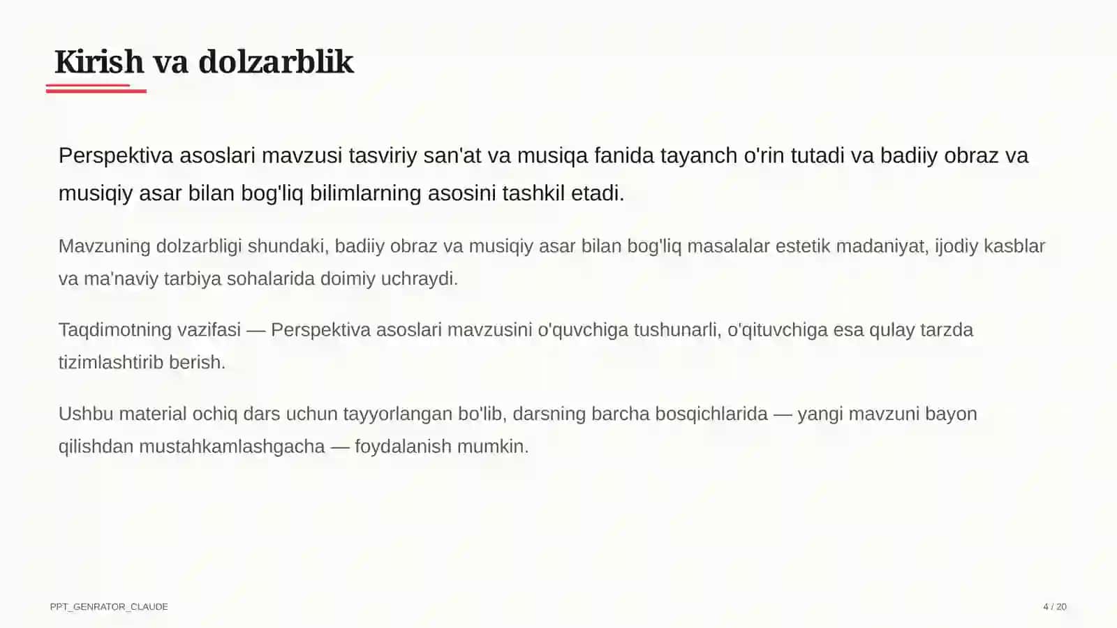 Perspektiva asoslari (5-sinf) 4