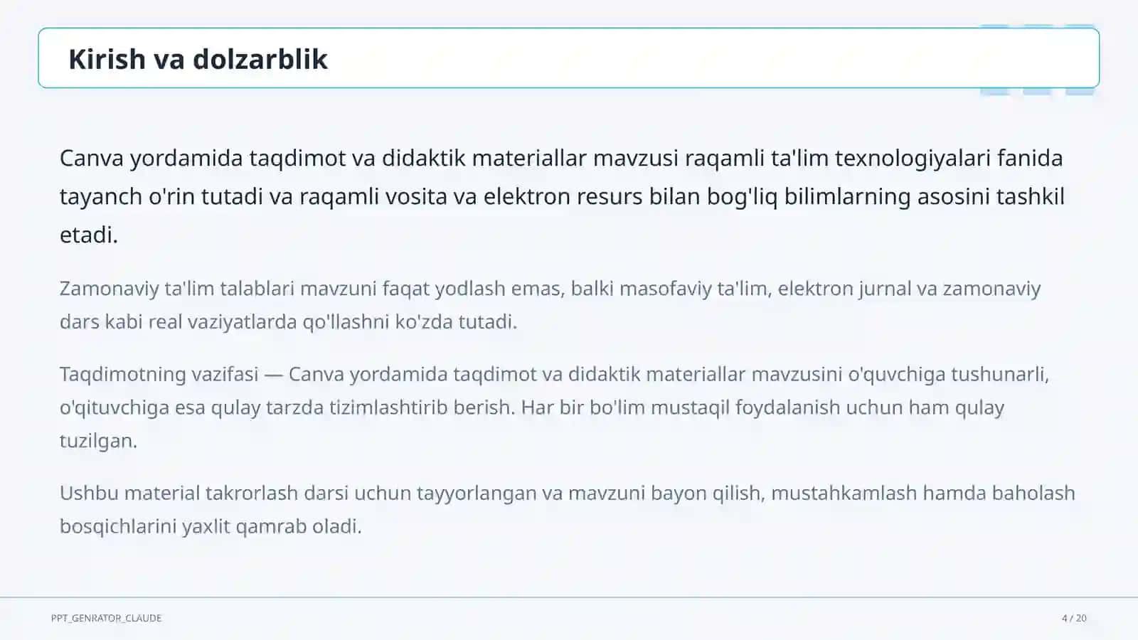 Canva yordamida taqdimot va didaktik materiallar 4