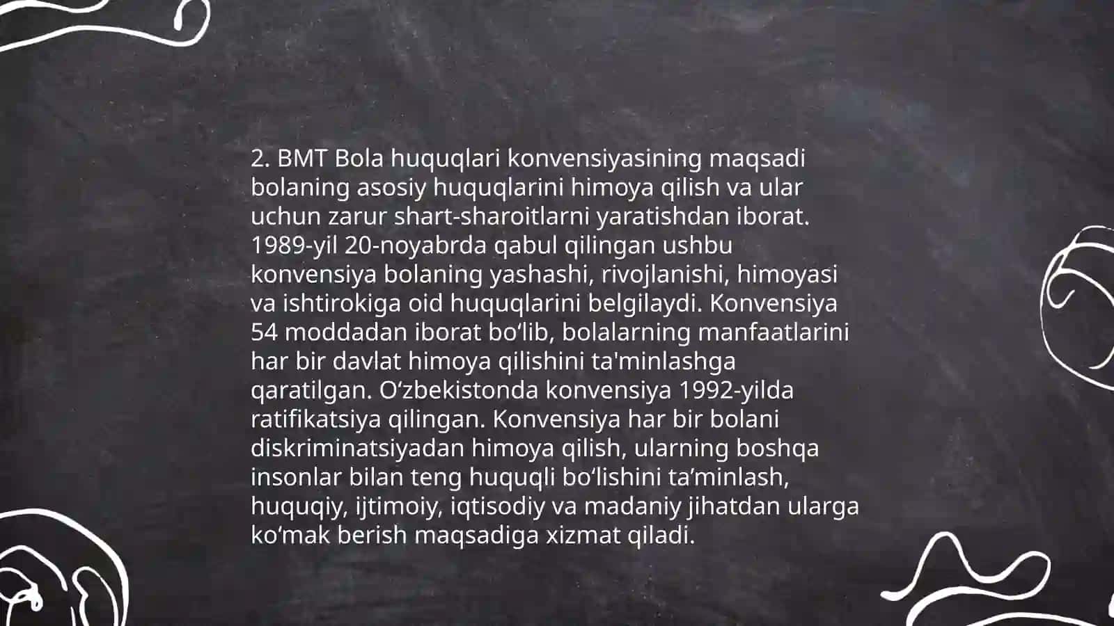 Maktabgacha ta'lim tashkilotlarida "Bola huquqlari to'g'risidagi BMT Konfensiyasidan foydalanish 4