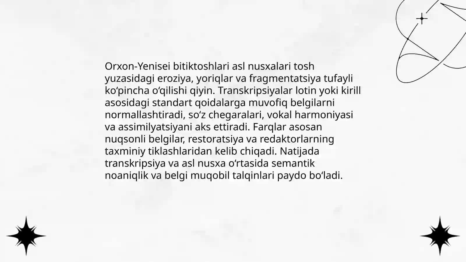 Qadimgi turkiy bitiktoshlarning paleografik xususiyatlarini taqqoslash 4