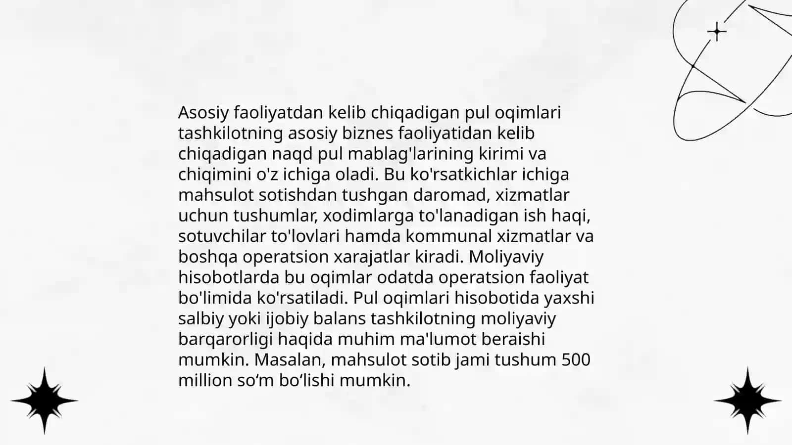 Buxgalteriya hisobining xalqaro standarti 7-son, "Pul mablagʼlari xarakati toʼgʼrisidagi hisobot" 4